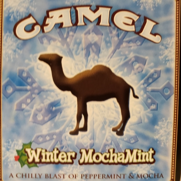 Vtg R.J.Reynolds Tobacco Tin 20 Class A Cigarettes Camel Winter Mocha Mint - Picture 2 of 4